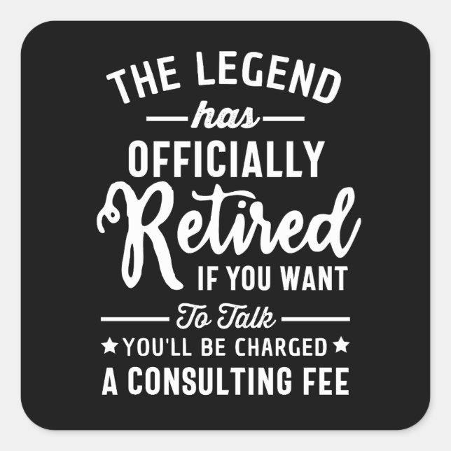 Die Legende hat sich amtlich erschöpft, wenn Sie G Quadratischer Aufkleber (Vorderseite)