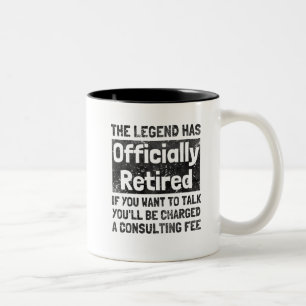 Die Legende hat sich in Not zurückgezogen Zweifarbige Tasse