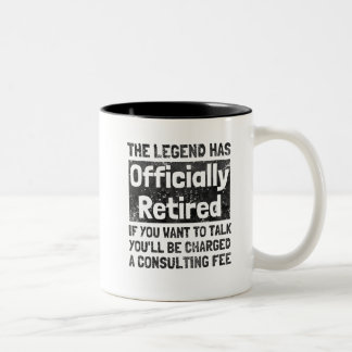 Die Legende hat sich in Not zurückgezogen Zweifarbige Tasse