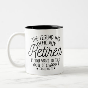 Die Legende hat sich offiziell zurückgezogen Zweifarbige Tasse