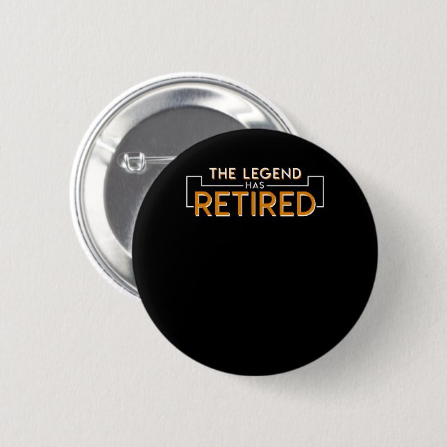 Die Legende hat sich Ruhestands-Shirt Button (Vorne & Hinten)