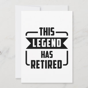 die Legende hat sich zur Ruhe begeben T-Shirt Einladung