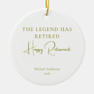 Die Legende Hat Sich Zur Ruhe Gesetzt Geschenk Keramik Ornament