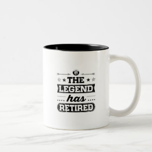Die Legende hat sich zurückgezogen Zweifarbige Tasse
