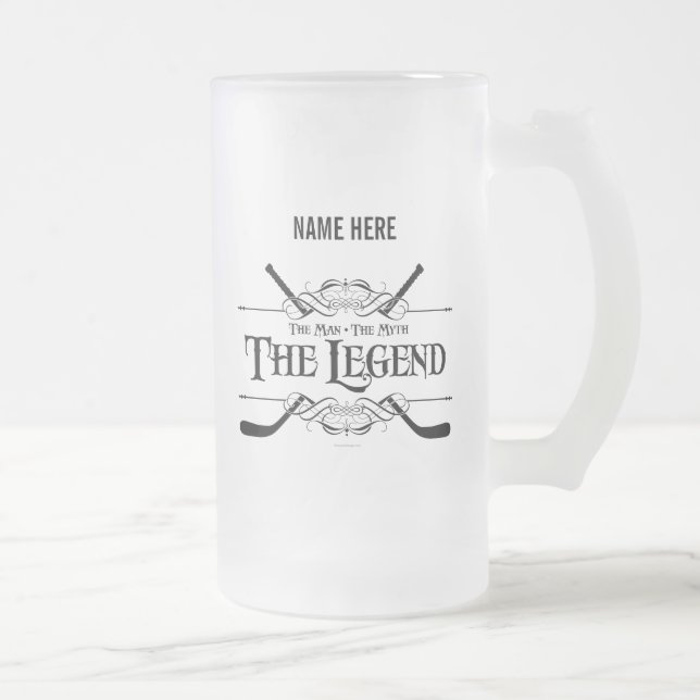 Die Legende (Hockey) Mattierte Glass-Bier-Tasse Mattglas Bierglas (Rechts)