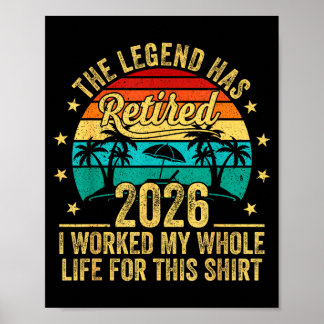 Die Legende ist 2026 in Rente gegangen Ich habe me Poster