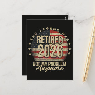 Die Legende ist 2026 in Rente gegangen Lustig Postkarte