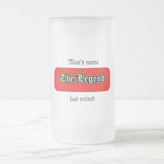 Die Legende ist in Rente gegangen Mattglas Bierglas (Mittel)