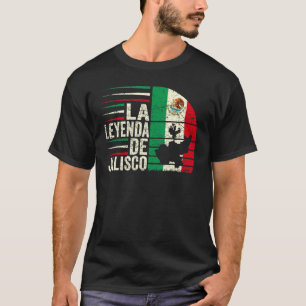 Die Legende von Jalisco Karte Mexikanische Flagge T-Shirt