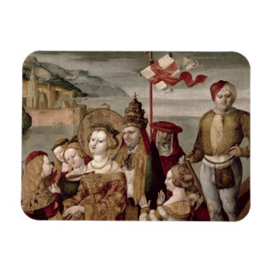 Die Legende von St Ursula, c.1530 (Öl auf Platte) Magnet