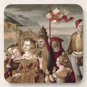 Die Legende von St Ursula, c.1530 (Öl auf Platte) Untersetzer