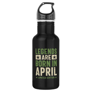 Die Legenden sind im April - April - Geburtstag Ge Edelstahlflasche