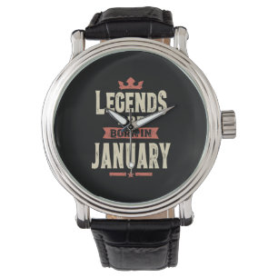 Die Legenden sind im Januar - Januar - Geburtstag Armbanduhr