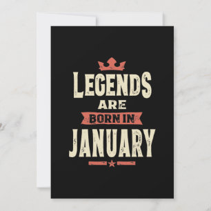 Die Legenden sind im Januar - Januar - Geburtstag  Einladung