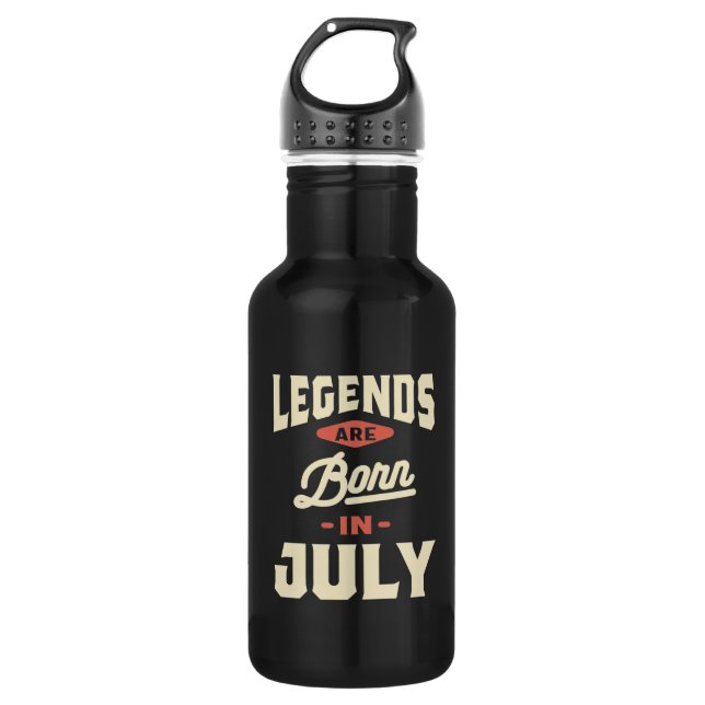Die Legenden sind im Juli - Juli Geboren Edelstahlflasche (Vorderseite)