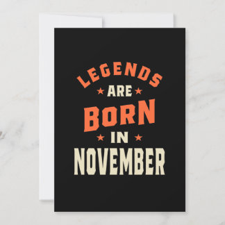Die Legenden sind im November - November zum Gebur Einladung
