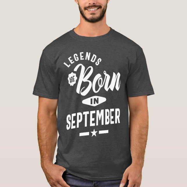 Die Legenden sind im September Geboren T-Shirt (Vorderseite)