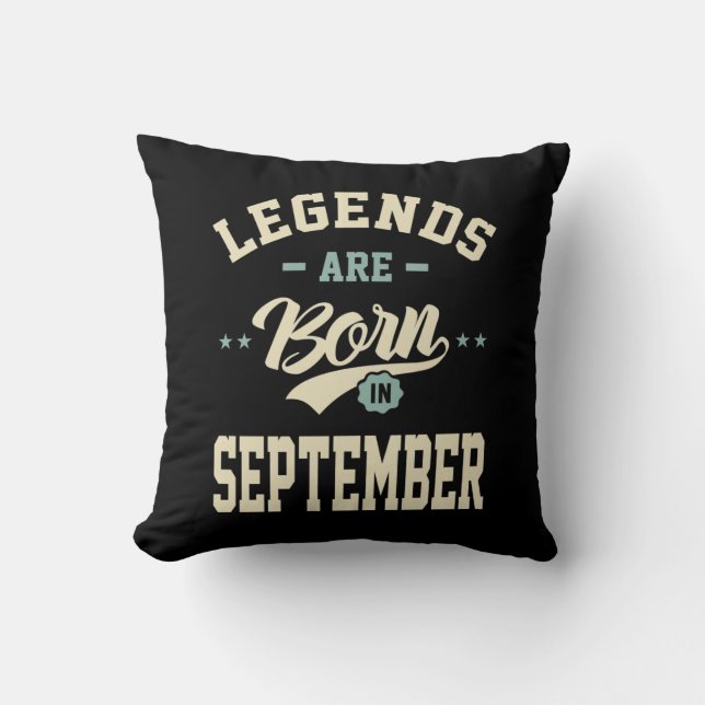 Die Legenden sind im September - September zum Geb Kissen (Vorderseite)