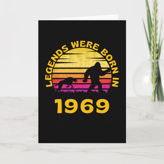 Die Legenden waren 1969 im Retro-Bigfoot Geboren Karte (Vorderseite)