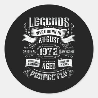 Die Legenden waren im August 1972 Geboren Runder Aufkleber