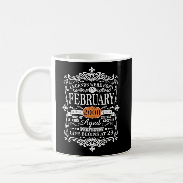 Die Legenden waren im Februar 2000 am 23. Geburtst Kaffeetasse (Links)