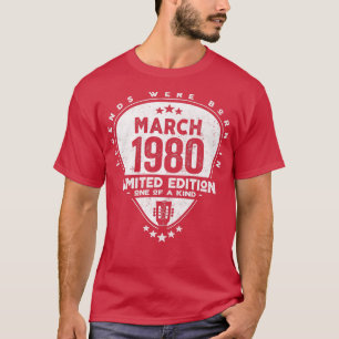 Die Legenden waren im März 1980Gitarre754 Geboren T-Shirt