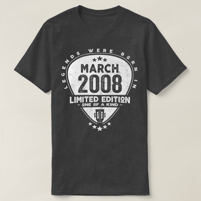 Die Legenden waren im März 2008Gitarre774 Geboren T-Shirt (Design vorne)