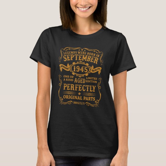 Die Legenden waren im September 1945 Geboren, 77 J T-Shirt (Vorderseite)