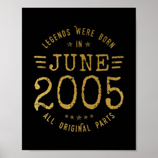 Die Legenden wurden im Juni 2005 Vintag am 17. Geb Poster