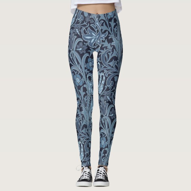Die Leggings der blauen Pisley-Szene machen Spaß (Vorderseite)