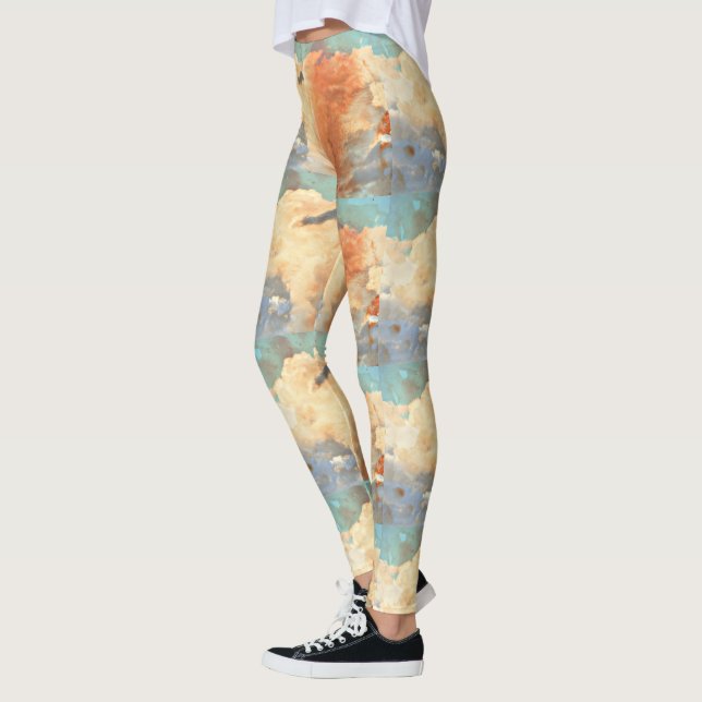 Die Leggings der Pastellsturm-Wolken-Frauen (Links)