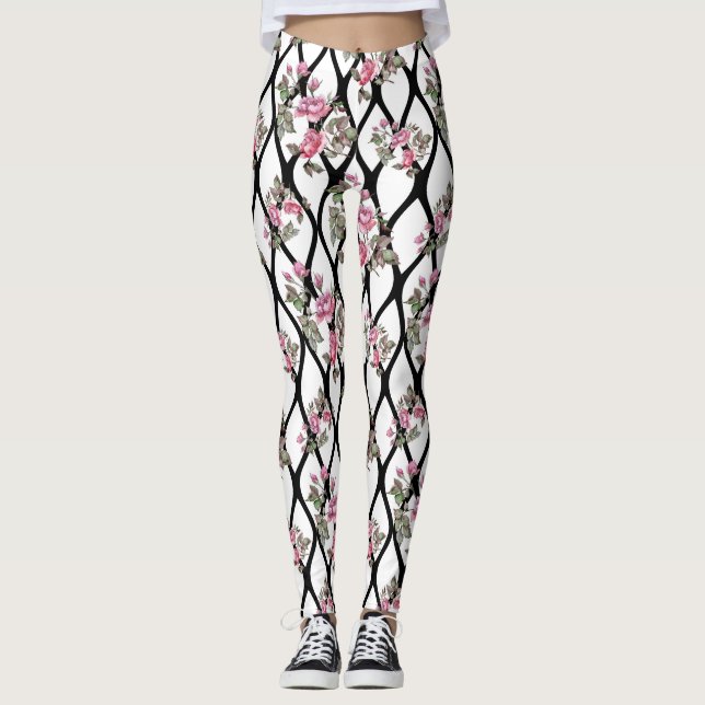 Die Leggings der weißen/schwarzen (Vorderseite)