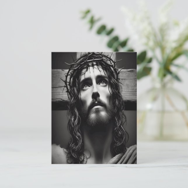 Die Leidenschaft und Gnade Jesu Christi Postkarte (Stehend Vorderseite)