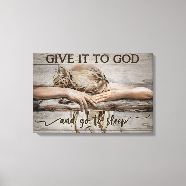 Die Leinwand der "Girl-Wall-Kunst" schlafen, Gott  (Vorderseite)