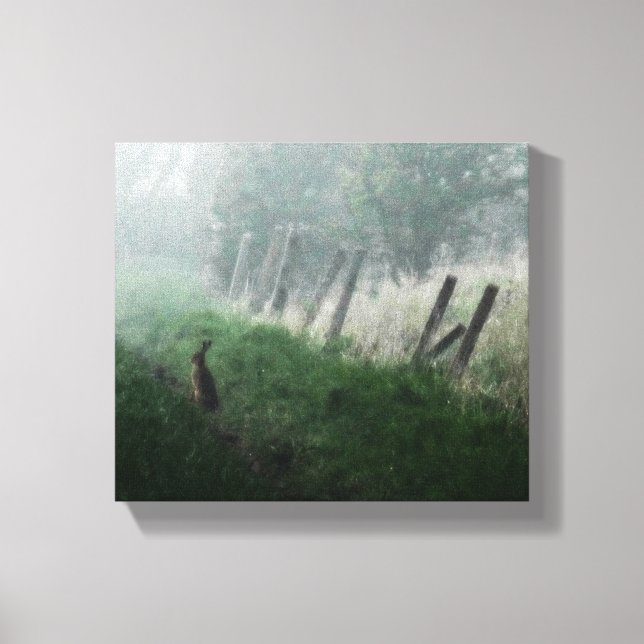 Die Leinwand "Der Hase, den ich in meinem Traum ge (Vorderseite)