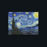 Die Leinwand der Sternennacht<br><div class="desc">The Starry Night von Vincent van Gogh Leinwand The Starry Night ist ein Gemälde des niederländischen Postimpressionisten Vincent van Gogh. Das Bild zeigt den Blick abends außerhalb seines Sanitärraums, obwohl es tagsüber aus dem Gedächtnis gemalt wurde. Der mittlere Teil zeigt das Dorf Saint-Rémy unter einem wirbelnden Himmel, mit Blick vom...</div>
