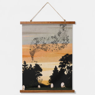 Die Leistung des Abends Wandteppich Mit Holzrahmen