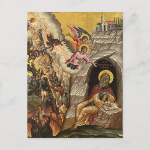 Die Leiter des göttlichen Aufstiegs von Emmanuel T Postkarte