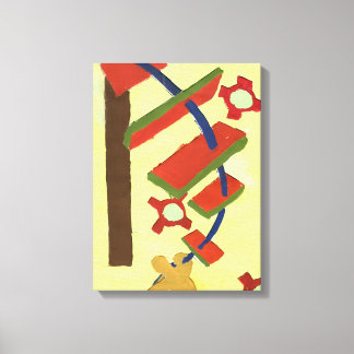 die Leiter hinaufsteigen Leinwanddruck