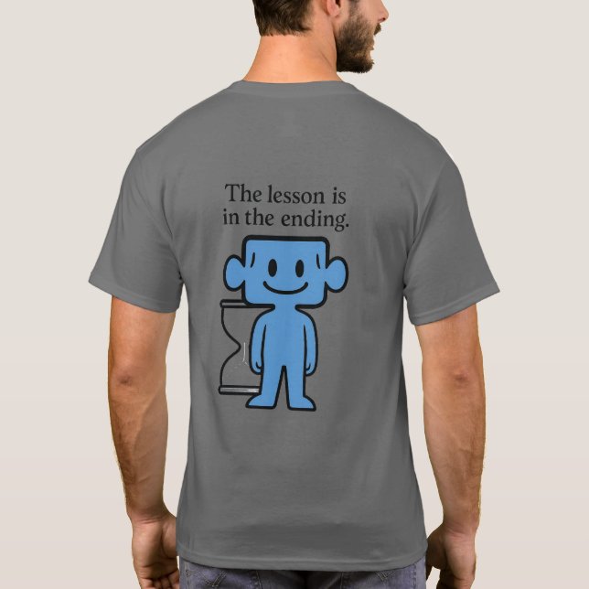Die Lektion liegt im T - Shirt Ending-Inspiration (Rückseite)