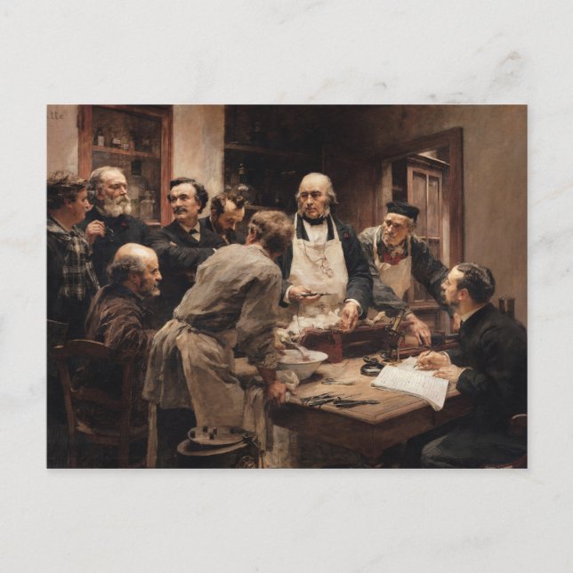 Die Lektion von Claude Bernard Postkarte (Vorderseite)