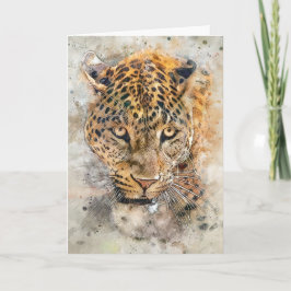 DIE LEOPARD-BLANK-KARTE KARTE