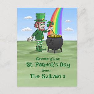 Die Leprechauns zum St. Patrick's Day Grüße Feiertagspostkarte