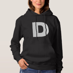 Die Letter-D-Hauptstadt Schlichter, fett formatier Hoodie