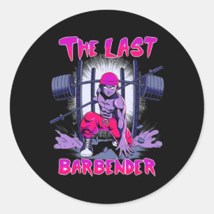 Die letzte Barbender-Gym-Weightlift-Bodybuilding Runder Aufkleber