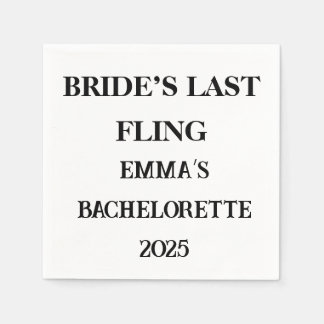Die letzte Fling Custom Napkins von Bride - Bachel Serviette