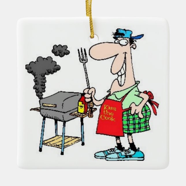 DIE LETZTE GRILLEN KÖNNTE DIE CHRISTMAS-ORNANATION KERAMIKORNAMENT (Vorderseite)