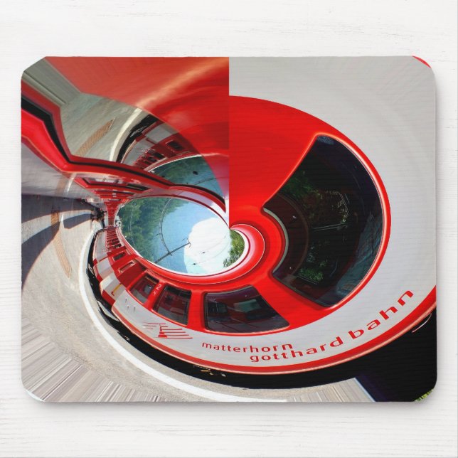 Die letzte Schweizer Bahnreise Kunst Mousepad (Vorne)