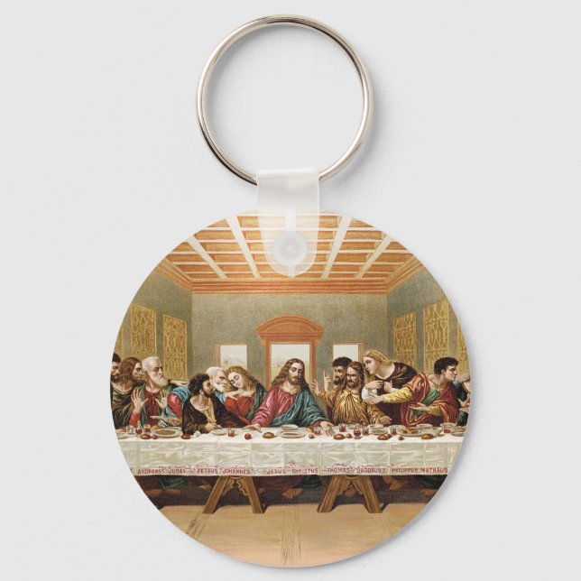 Die letzte Vintage Kunst des Abendmahls Schlüsselanhänger (Vorderseite)