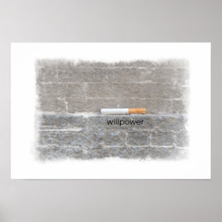 Die letzte Zigarette hört auf zu rauchen und macht Poster